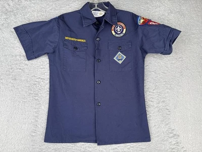 Boy Scouts of America Cub Scouts Shirt Youth Medium Navy Uniform Short Sleeve - Image 1 of 4