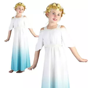 Déesse romaine costume filles Cléopâtre toge égyptienne enfants robe de fantaisie neuve - Photo 1 sur 5