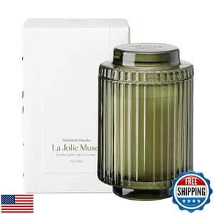LA JOLIE MUSE Mandarine Matcha Duftkerze, natürliche Soja Kerzen für Zuhause Sc - Bild 1 von 5
