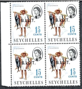 BRITISH INDIAN OCEAN TERRITORY - 1968 MISSING STOP AFTER "O" VARIETY on 15 Cents - Picture 1 of 1