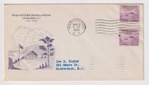 E3912: par de canaletas horizontales FDC #752 EE. UU., en caché - Imagen 1 de 1