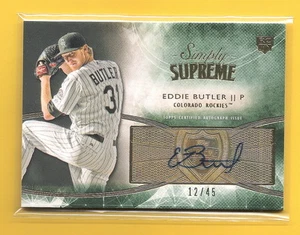 Eddie Butler 2014 Topps Supreme Simply Supreme Autograph #12/45 - MINT/NEAR MINT - Picture 1 of 2