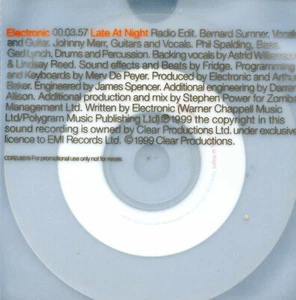 ELECTRONIC      2x  UK Promo CD's  VIVID  AND  LATE AT NIGHT - Bild 1 von 2
