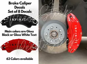 8x Infiniti Brake Caliper Decals | Replacement Brake Stickers - Picture 1 of 3