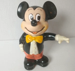 Mickey Mouse 6" Sparschwein Kunststoff Walt Disney Figur Made in Korea Vintage - Bild 1 von 9