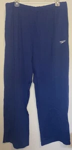 Vintage Speedo Track Pants Blue Nylon Joggers Men XL Embroidered Logo 90s - Picture 1 of 9