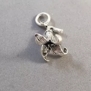 .925 Sterling Silber BLUEBELL Charm Anhänger Blume Schneeglöckchen Lilie EW 925 GA37 - Bild 1 von 6
