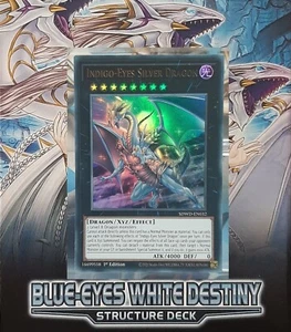 Indigo-Eyes Silver Dragon - UR - SDWD-EN032 -S.D.: Blue-Eyes White Destiny EN/NM - Bild 1 von 3