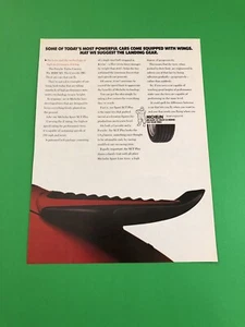 PORSCHE 911 TURBO MICHELIN TIRES VINTAGE ORIGINAL PRINT AD ADVERTISEMENT PRINTED - Picture 1 of 1