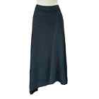Eileen Fisher Skirt Women's XS Extra Small Gray Asymmetrical Maxi Wool Silk