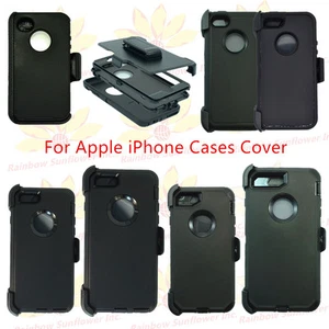 Black for Apple iPhone Case Cover w/ (Belt Clip fits Otterbox Defender series) - Picture 1 of 42