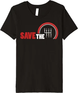 Save The Stick Manual Transmission Three Pedals Gift Youth Unisex T-shirt - Picture 1 of 5