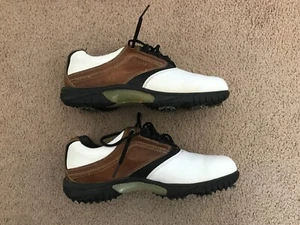 FootJoy Golf Shoes Men's Size 9 M Contour Series with Soft Spikes and Leather - Picture 1 of 5