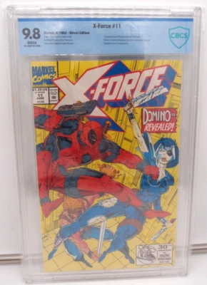 X-Force #11 (Marvel, 1992) 9.8 CBCS KEY 1st App. Real Domino First Print Direct - Image 1 of 4