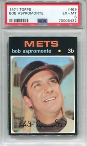 Bob Aspromonte 1971 Topps #469 PSA 6 EX-MT - Imagen 1 de 2