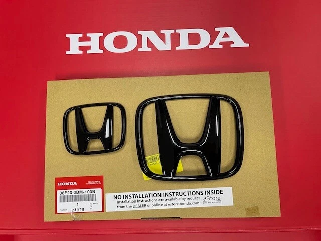 2026 Genuine Honda Passport Gloss Black "H" Emblems NEW! 08F20-3BM-100B - Image 1 of 1