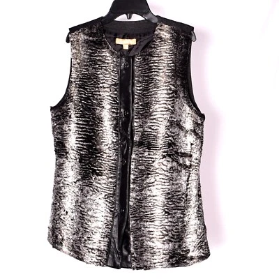 Chaleco de piel sintética para mujer Ellen Tracy talla mediana Foto 1 de 4