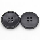 Boutons acryliques noirs - 25 mm - 1 pouce - 4 trous - boutons résine (872247)