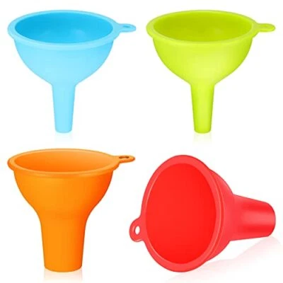 4 Pcs Kitchen Funnel Set Canning Funnel Silicone Funnel Food Multi Color - Изображение 1 из 4