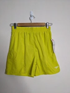 Vintage Speedo Junior Shorts Boys XL Extra Large Green Swim Trunks Boardshorts - Picture 1 of 18