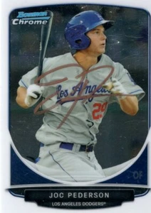 *JOC PEDERSON*  2013 Bowman Chrome RC Hand-Signed Card  L.A. DODGERS - Picture 1 of 1