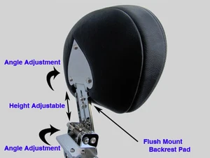 Adjustable & Detachable Sissy Bar/Backrest - Yamaha V Star 1100 - Picture 1 of 7