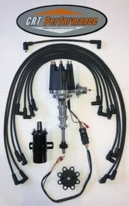 FORD Y Block 272 292 312 Small Cap BLACK HEI Distributor + 45k Coil + USA Wires - Picture 1 of 4