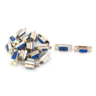 16Stk DB15 15 Pin 3 Reihe Buchse Computer VGA Kabel löten Stecker Adapter - Bild 1 von 2