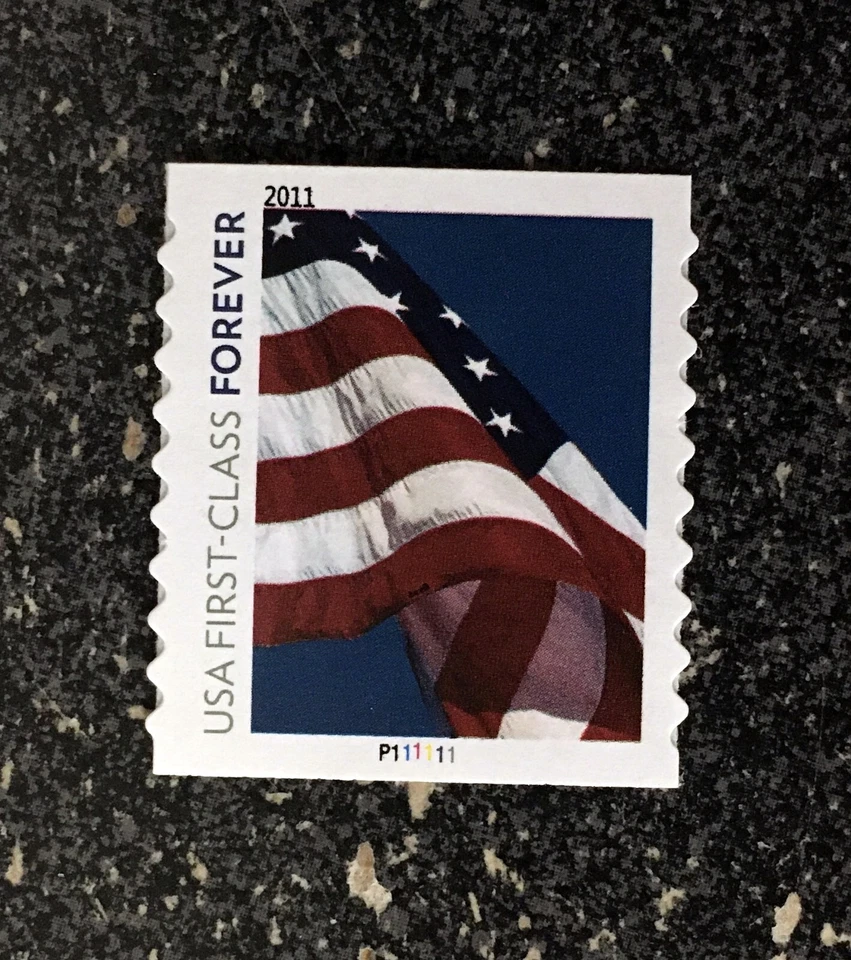 2010USA #4486-4487 Lady Liberty Flag PNC Plate Number (#P111111)Coil Single APU - Image 1 of 1