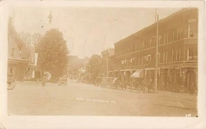 1912 RPPC Stores Main St. Randolph VT - Picture 1 of 2