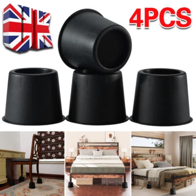4X Bed Risers Armchair Furniture Table Desk Blocks Elephant Feet Chair Raisers