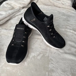 Skechers Slip-in Donna Summits Classy Night - Nero Oro Rosa - 150128 - Foto 1 di 9