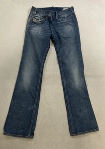 Vintage Diesel Jeans Size 26x32 Low Rise Bootcut Cherone Made In Italy Whisker - Picture 1 of 19