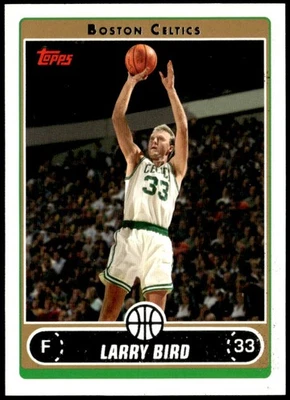 2006-07 Topps #33z Larry Bird Leaning jumper White jersey E1 - Image 1 of 2