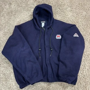 Bulwark FR Hoodie Navy Blue Marathon Oil Gas Logo Heavyweight Nomex Sz XL - Picture 1 of 19