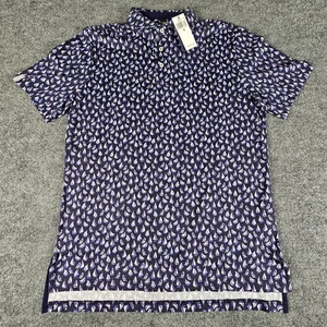 Polo Ralph Lauren Shirt Mens Medium Performance Dry Blue Sailboat Golf Logo NWT - Picture 1 of 10