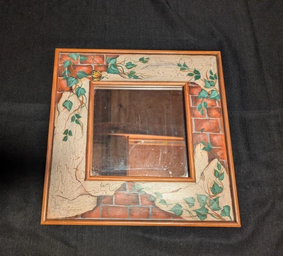 Hand Painted Ivy Mirror Shabby Chic Cottage Core Wall Home Decor-VTG? - Image 1 of 4