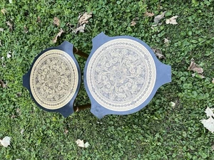 Mcm Stacking Nesting Tables Gold Design - Picture 1 of 7