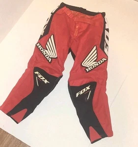 Fox Honda Racing 180 Off Road Motocross Pants Red Youth Unisex 6/22 Dirt Bike - Picture 1 of 12