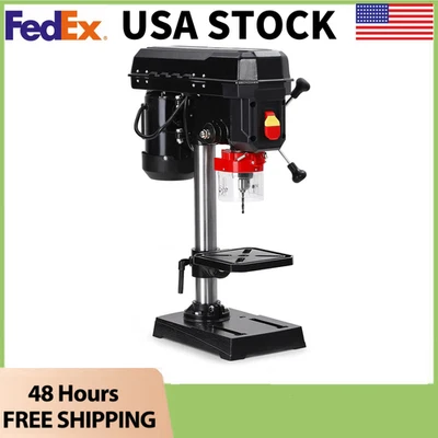 Taladro Prensa de 8" Taladro de sobremesa Máquina Taladro de madera de mesa de 2,5 amperios 5 velocidades Foto 1 de 4