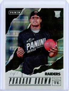 2017 Panini Father's Day PHARAOH BROWN RC Rookie Lazer Holo True 1/1 - Picture 1 of 2