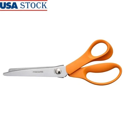 Ergonomic Pinking Shears Fabric Cutting Zigzag Edge Sewing Craft Projects New - Image 1 of 4