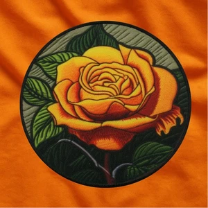 Parche Rosa Amarilla Apliques Plancha Ropa Flor Silvestre Floral Insignia Naturaleza Amor - Imagen 1 de 18