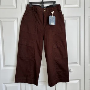 Democracy "Ab" Solution Skyrise braun schokoladenfarben weites Bein kurze Utility-Hose 166 - Bild 1 von 7