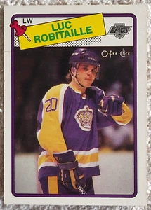 Luc Robitaille 1988-89 O-Pee-Chee Hockey Card #124 Los Angeles Kings - Imagen 1 de 2