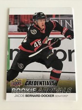NHL Card,Jacob Bernard-Docker,Rookie Arrivals,Credetials 2021-22,Ottawa