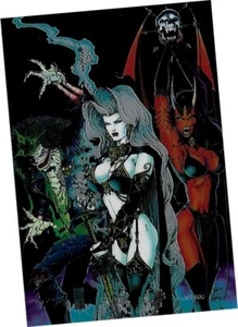 Lady Death Chromium 3 (III) - O-2 ""Chaos! "Jam Piece ""Box Topper Karte - 4""x6" - Bild 1 von 3