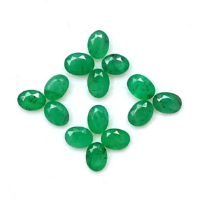 Natural Emerald Oval Cut 4x3 mm Lot 15 Pcs 2.49 CTS Unheated Loose Gemstones - Picture 1 of 8
