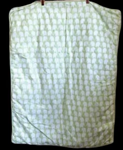 Amy Coe Elephant Comforter Baby Blanket 100% Cotton Duvet sage Green - Picture 1 of 7