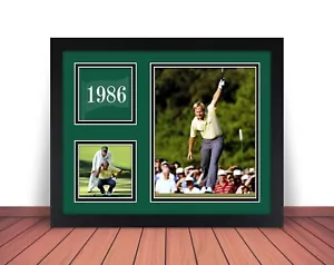 Framed JACK NICKLAUS Collage Photo 1986 MASTERS Augusta Golf 8x10 or 11x14 (J1) - Picture 1 of 11